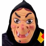 Maske Hexe mit Kopftuch aus Plastik, WIDMANN