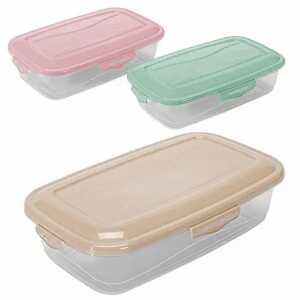 Frischhaltedose Paris eckig 1,8l 3fach sortiert, 27,2 x 16,6 x 7,4 cm