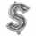 Folienballon Buchstabe S 36cm silber