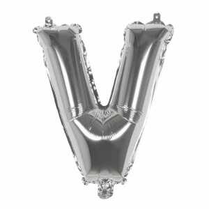Folienballon Buchstabe V 36cm silber