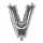 Folienballon Buchstabe V 36cm silber