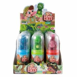 Lolly 3D Dino & Friends 20g, 3 kleine Dino Lutscher