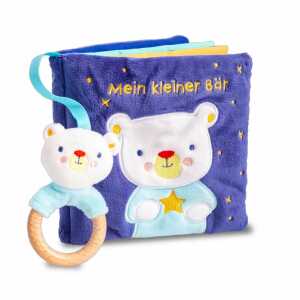 Mein liebstes Kuschelbuch Mein kleiner Bär, Stoffbuch mit Holzbeißring
