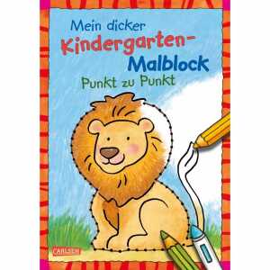 Mein dicker Kindergarten Malblock Punkt zu Punkt Softcover 160 Seiten,