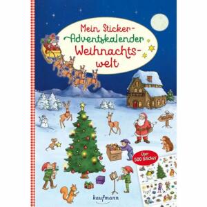 Mein Sticker-Adventskalender - Weihnachtswelt, mit über 500 Stickern
