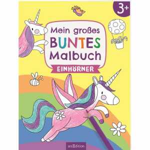 Mein großes buntes Malbuch Einhörner, Softcover, 32 Seiten,