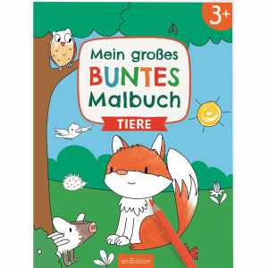 Mein großes buntes Malbuch Tiere, Softcover, 32 Seiten,