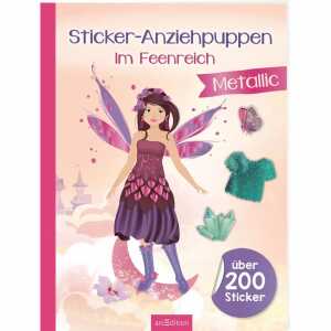 Sticker-Anziehpuppen Im Feenreich metallic, über 200 Sticker 40 Seiten