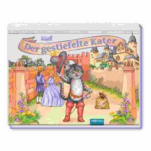 Mini Pop-up-Buch Der gestiefelte Kater, 10 Seiten, Hardcover,