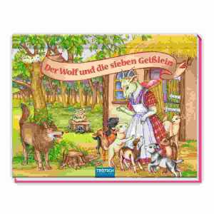Mini Pop-up-Buch Der Wolf und die 7 Geißlein, 10 Seiten, Hardcover,