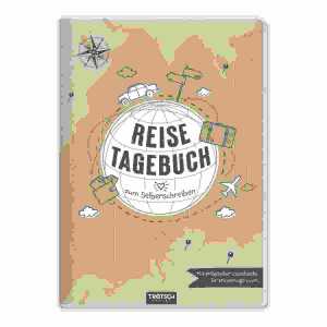 Reisetagebuch zum Selberschreiben 21x15cm, 80 Seiten,
