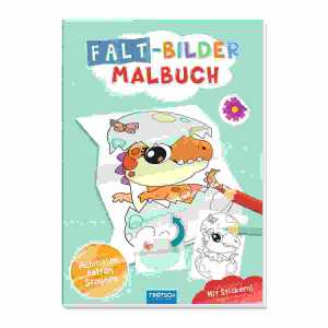 Faltbilder-Malbuch Dino 36 Seiten, Softcover, ab 4 Jahren