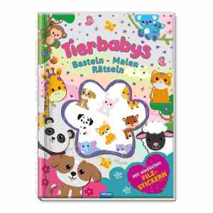 Basteln Malen Rätseln Tierbabys, 40 Seiten, Softcover, ab 4 Jahren,