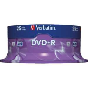 Verbatim DVD+R 120min 4,7Gbyte 16x 25 St./Pack.