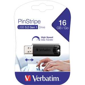 Speicherstick USB 3.0, 16 GB, PinStripe, mit Schiebefunktion
