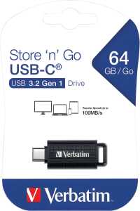 Speicherstick, USB 3.2, 64 GB, StorenGo, USB-C, (R) 100MB/s,
