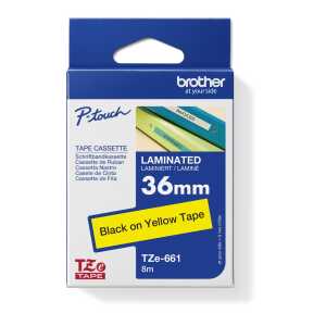 Brother Schriftbandkassette P-touch 36 mm x 8 m (B x L) gelb schwarz