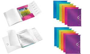 LEITZ Ordnungsmappe WOW, DIN A4, PP , 12 Fächer,pink-metallic