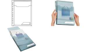 LEITZ Sicht-/Prospekthülle CombiFil e Maxi, A4, PP, blau (80472735)
