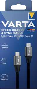 Speed Charge & Sync Cable, 2 m, 100W, 10Gbit/s, USB-A/USB-C, schwarz