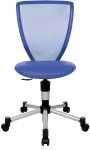 Drehstuhl Junior Titan, silber/blau, ohne Armlehne,