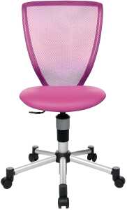 Drehstuhl Junior Titan, silber/pink, ohne Armlehne,
