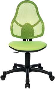 Drehstuhl Junior Open Art, schwarz/apfelgrün, ohne Armlehne,