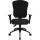 Drehstuhl Wellpoint 30, mit Armlehne, schwarz/schwarz, Rollen Teppich