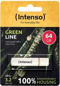 Green Line USB-Stick 3.2 Gen 1 x 1, 64 GB, 70 MB/s, beige/braun
