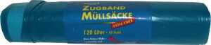Zugband Müllsäcke, 120 Liter, extra stark 35 my, 1 Rolle = 10 Beutel