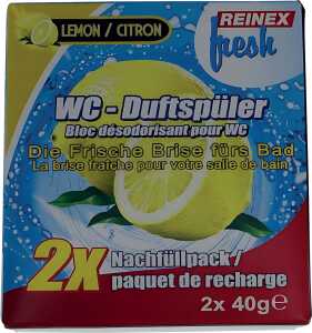 WC-Duftspüler Nachfüllung Lemon, 2er Pack, für Duftspüler