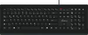 Tastatur kabelgebunden, 107 ultraflachen Tasten USB 2.0 schwarz