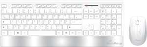 Funk-Tastatur-/Maus-Set Highline Serie, QWERTZ, weiß/silber