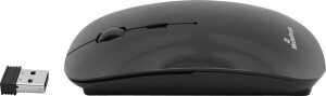 3-Tasten Funk-Maus, mit optischem Sensor, geräuscharm schwarz-glänzend