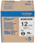 Schriftbandkassette, HGe-23, 12 mm 8 m schwarz auf...