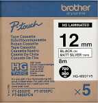 Schriftbandkassette, HGe-M93, 12 mm 8 m schwarz auf...