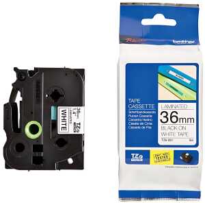 Schriftbandkassette, TZe-261CIV, 36 mm 8 m schwarz auf weiß, laminiert
