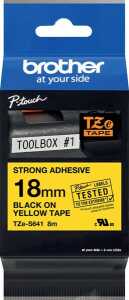 Schriftbandkassette, TZe-S641, 18 mm / 8 m schwarz auf gelb,