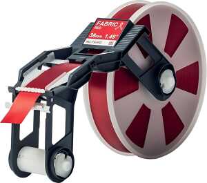 Schriftbandkassette, MFC-FA2RD, 15 mm breit / 300 m lang, Textil, rot