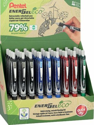 Pentel Liquid Gel-Roller Eco Display