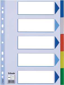 ESSELTE KunststoffRegister blanko A4 PP 5teilig (80152590)
