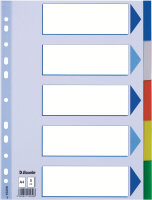 Esselte Kunststoff-Register, blanko , A4, PP, 5-teilig...