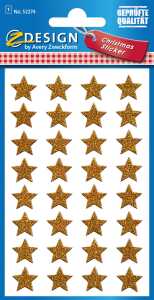 Weihn.Schmucketikett Sterne go