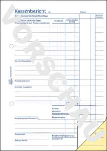 Kassenbuch Bericht A5 2x40Blatt SD blau