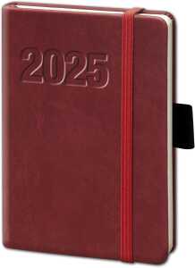 Buchkalender V Book A6 bordeaux