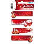 Weihn. Sticker Kugeln rot 6 Stück