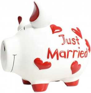 Spardose Schwein mittel weiß 4260185595210