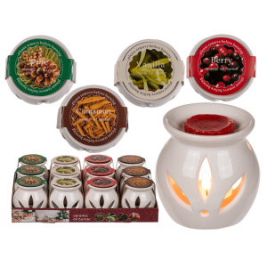 OOTB Weiße Aromalampe mit Duftmelts (Vanille Kiefer