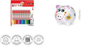 Porzellan-Glasmalstift Kids 10ST sort.