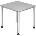 Hammerbacher Schreibtisch 80x80cm grau